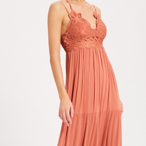 SCALLOPED LACE BRALETTE MAXI DRESS - Picture 1 of 7